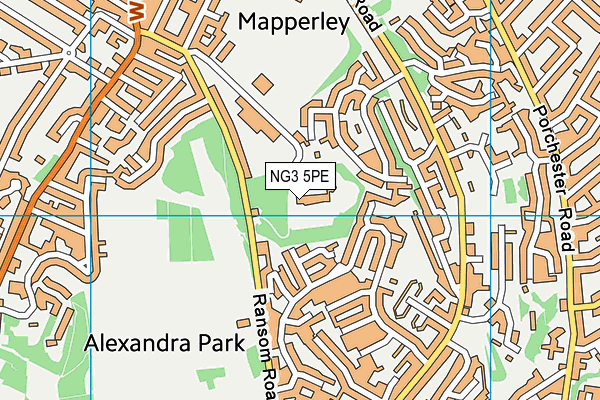 NG3 5PE map - OS VectorMap District (Ordnance Survey)