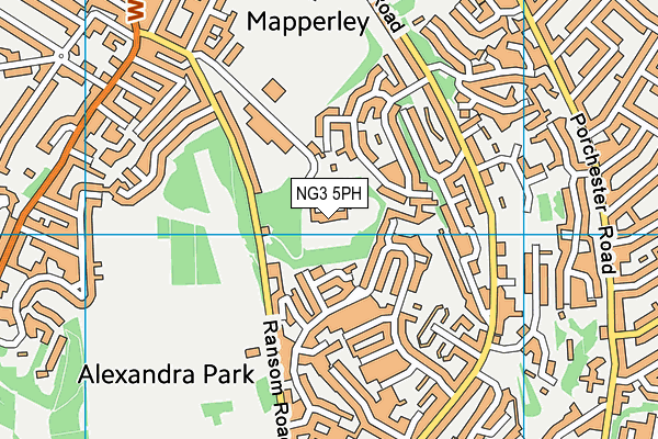 NG3 5PH map - OS VectorMap District (Ordnance Survey)