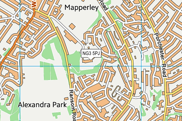 NG3 5PJ map - OS VectorMap District (Ordnance Survey)