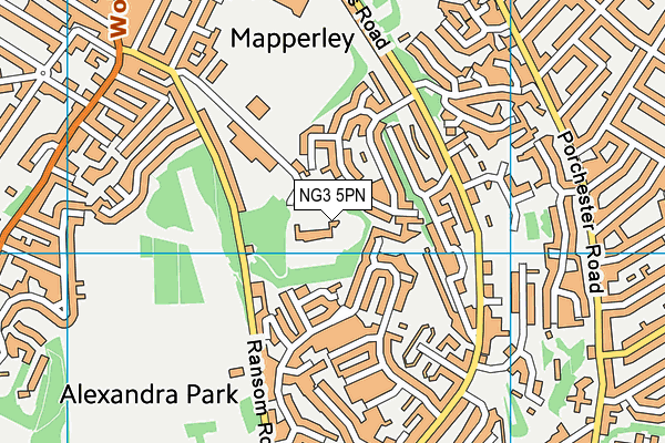 NG3 5PN map - OS VectorMap District (Ordnance Survey)