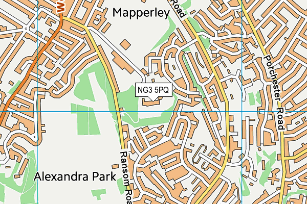 NG3 5PQ map - OS VectorMap District (Ordnance Survey)