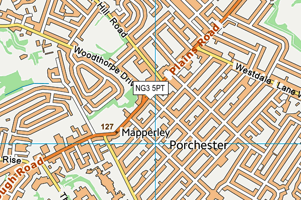 NG3 5PT map - OS VectorMap District (Ordnance Survey)