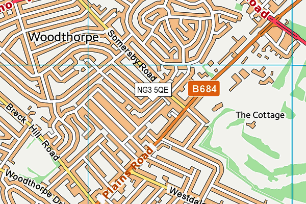 NG3 5QE map - OS VectorMap District (Ordnance Survey)