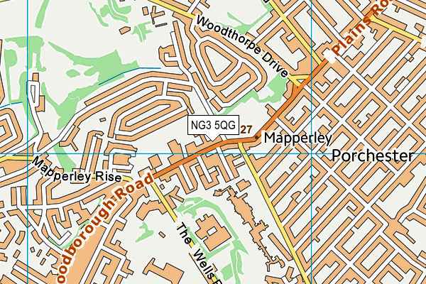 NG3 5QG map - OS VectorMap District (Ordnance Survey)