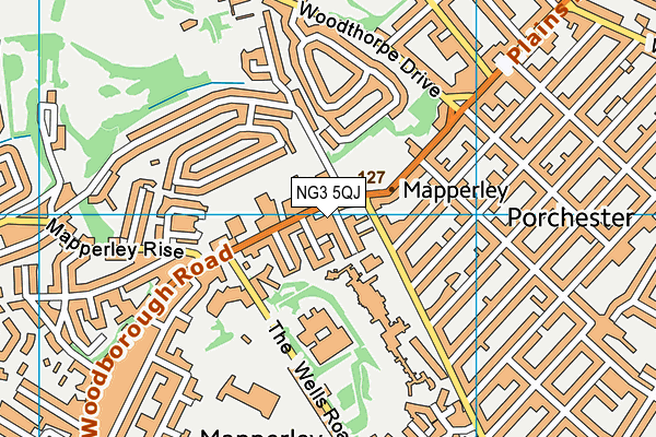 NG3 5QJ map - OS VectorMap District (Ordnance Survey)