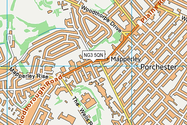 NG3 5QN map - OS VectorMap District (Ordnance Survey)