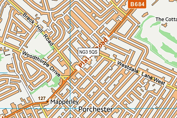 NG3 5QS map - OS VectorMap District (Ordnance Survey)