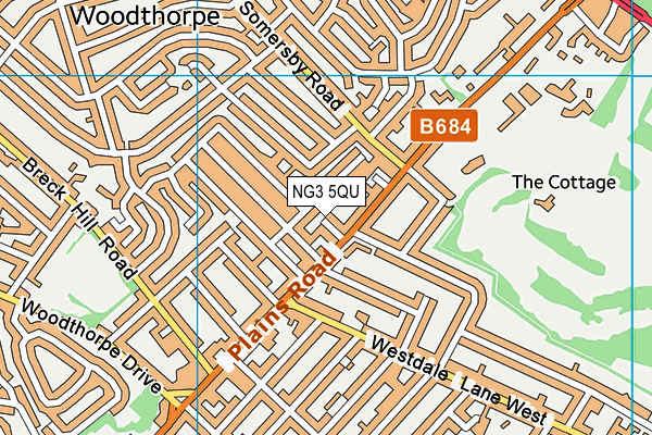 NG3 5QU map - OS VectorMap District (Ordnance Survey)