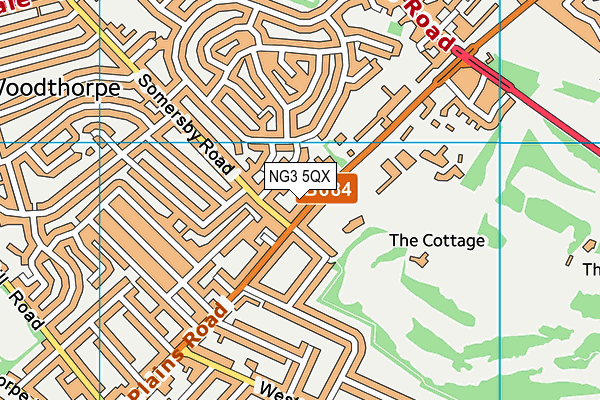 NG3 5QX map - OS VectorMap District (Ordnance Survey)