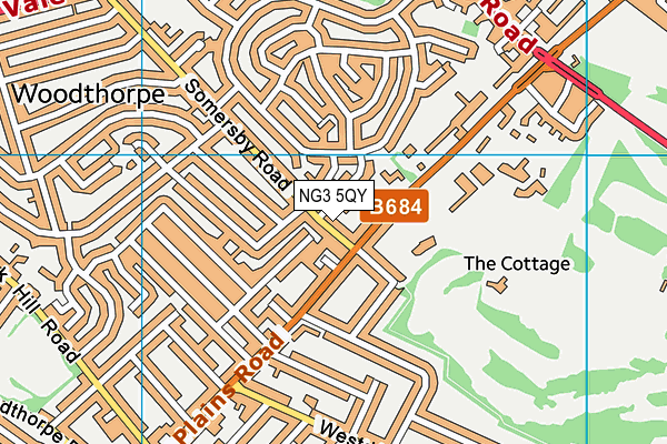 NG3 5QY map - OS VectorMap District (Ordnance Survey)