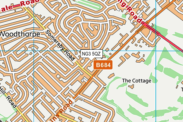 NG3 5QZ map - OS VectorMap District (Ordnance Survey)