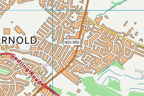 NG3 5RG map - OS VectorMap District (Ordnance Survey)