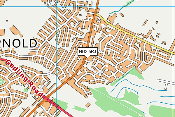 NG3 5RJ map - OS VectorMap District (Ordnance Survey)