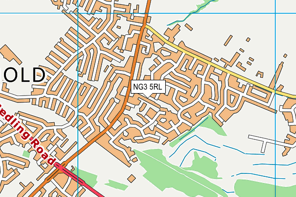 NG3 5RL map - OS VectorMap District (Ordnance Survey)