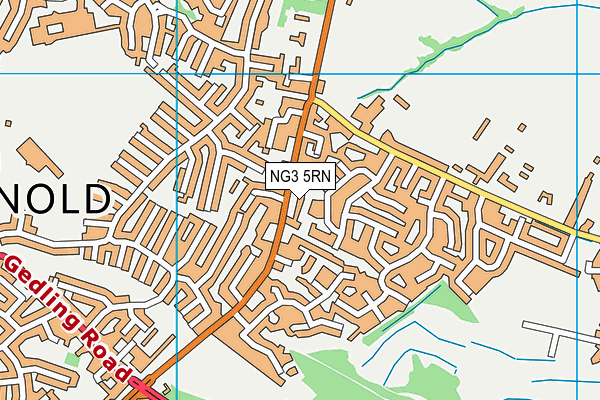 NG3 5RN map - OS VectorMap District (Ordnance Survey)