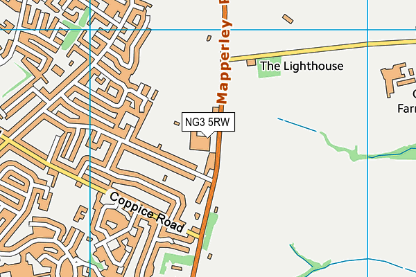 NG3 5RW map - OS VectorMap District (Ordnance Survey)
