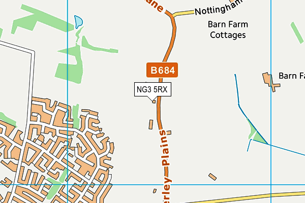 NG3 5RX map - OS VectorMap District (Ordnance Survey)
