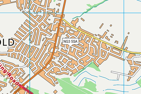 NG3 5SA map - OS VectorMap District (Ordnance Survey)