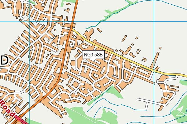 NG3 5SB map - OS VectorMap District (Ordnance Survey)