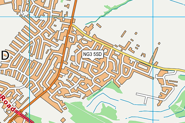 NG3 5SD map - OS VectorMap District (Ordnance Survey)