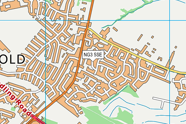 NG3 5SE map - OS VectorMap District (Ordnance Survey)