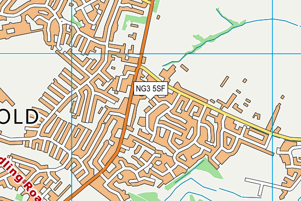 NG3 5SF map - OS VectorMap District (Ordnance Survey)