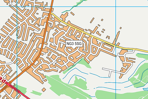 NG3 5SG map - OS VectorMap District (Ordnance Survey)