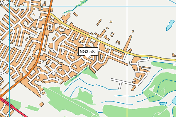 NG3 5SJ map - OS VectorMap District (Ordnance Survey)