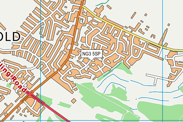 NG3 5SP map - OS VectorMap District (Ordnance Survey)