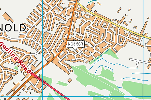 NG3 5SR map - OS VectorMap District (Ordnance Survey)