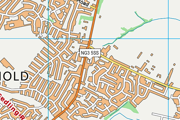 NG3 5SS map - OS VectorMap District (Ordnance Survey)