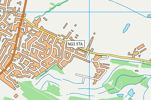 NG3 5TA map - OS VectorMap District (Ordnance Survey)