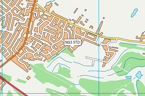 NG3 5TD map - OS VectorMap District (Ordnance Survey)