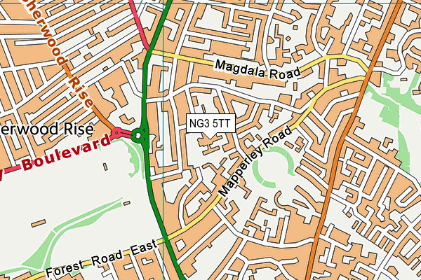 Jamia Al-Hudaa Residential College map (NG3 5TT) - OS VectorMap District (Ordnance Survey)