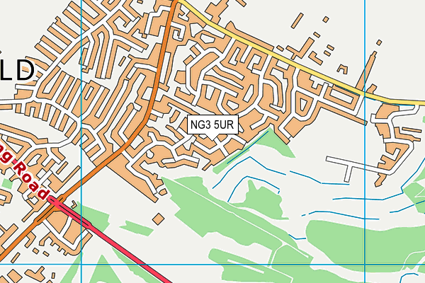 NG3 5UR map - OS VectorMap District (Ordnance Survey)