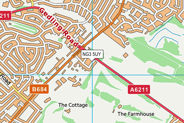 NG3 5UY map - OS VectorMap District (Ordnance Survey)