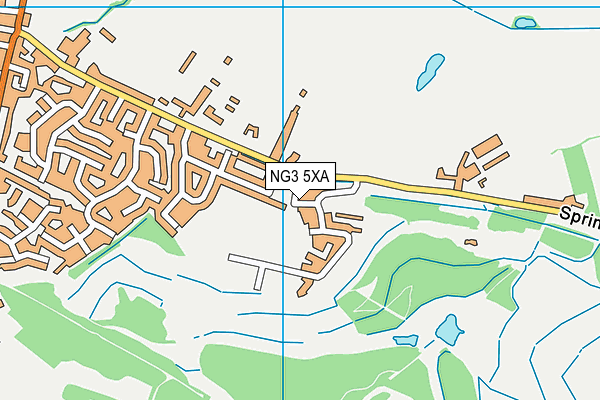 NG3 5XA map - OS VectorMap District (Ordnance Survey)