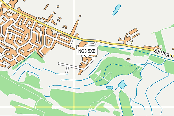 NG3 5XB map - OS VectorMap District (Ordnance Survey)