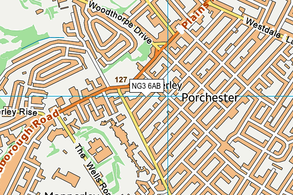 NG3 6AB map - OS VectorMap District (Ordnance Survey)