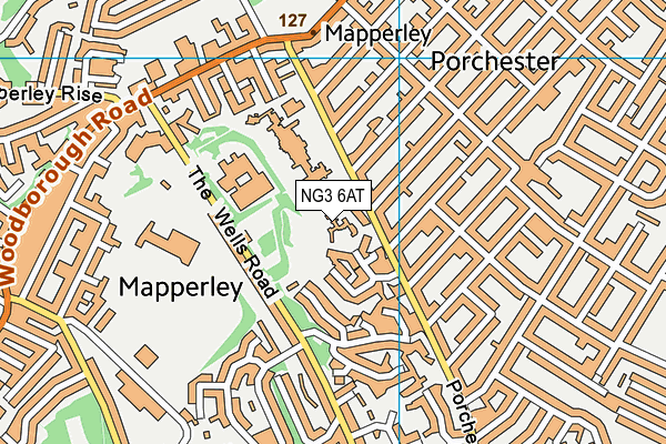 NG3 6AT map - OS VectorMap District (Ordnance Survey)