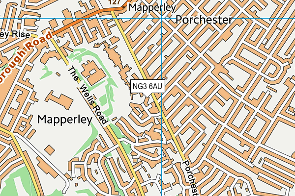 NG3 6AU map - OS VectorMap District (Ordnance Survey)