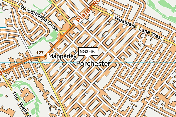 NG3 6BJ map - OS VectorMap District (Ordnance Survey)