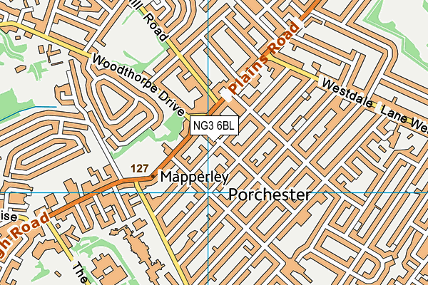 NG3 6BL map - OS VectorMap District (Ordnance Survey)