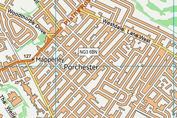NG3 6BN map - OS VectorMap District (Ordnance Survey)