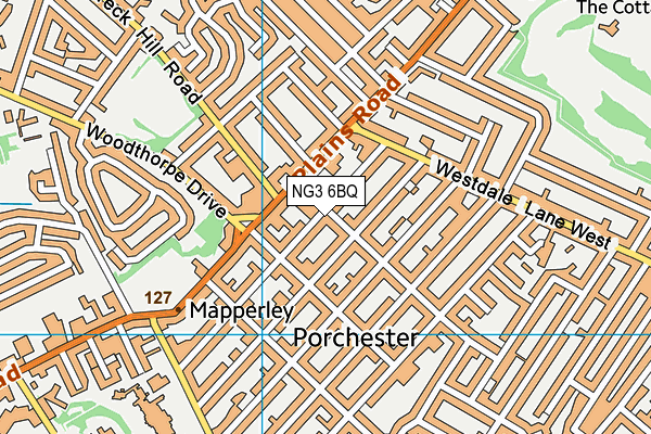 NG3 6BQ map - OS VectorMap District (Ordnance Survey)