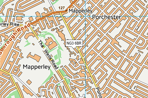 NG3 6BR map - OS VectorMap District (Ordnance Survey)