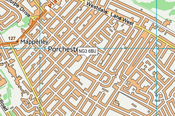 NG3 6BU map - OS VectorMap District (Ordnance Survey)