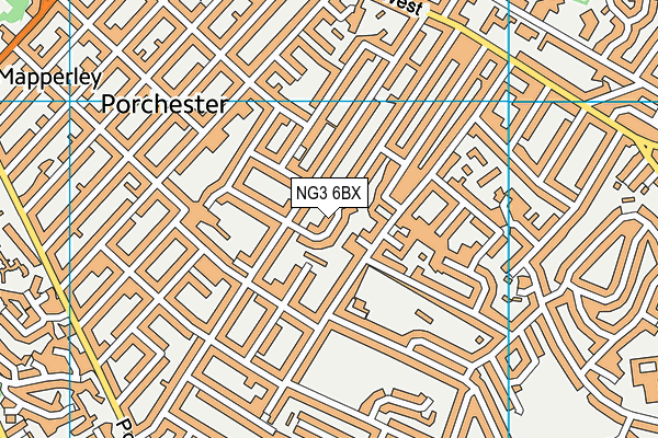 NG3 6BX map - OS VectorMap District (Ordnance Survey)