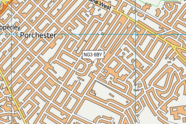 NG3 6BY map - OS VectorMap District (Ordnance Survey)