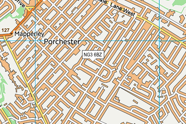 NG3 6BZ map - OS VectorMap District (Ordnance Survey)